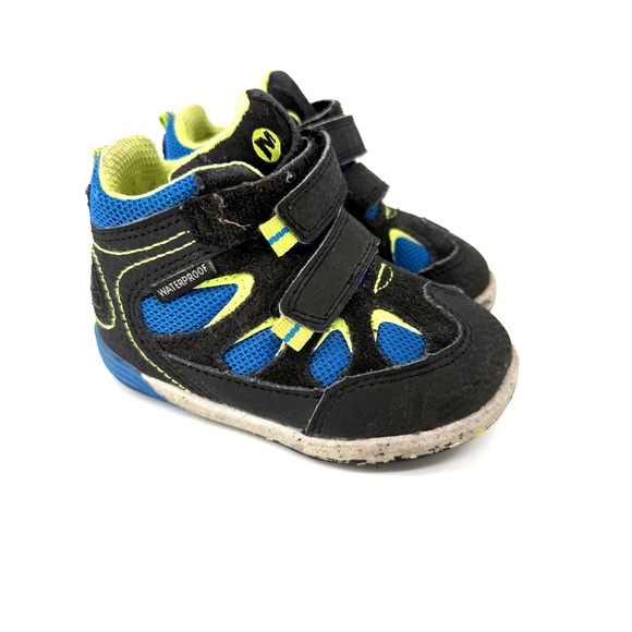 Merrell Kids Black and Blue Waterproof Sneakers - Picture 1 of 6